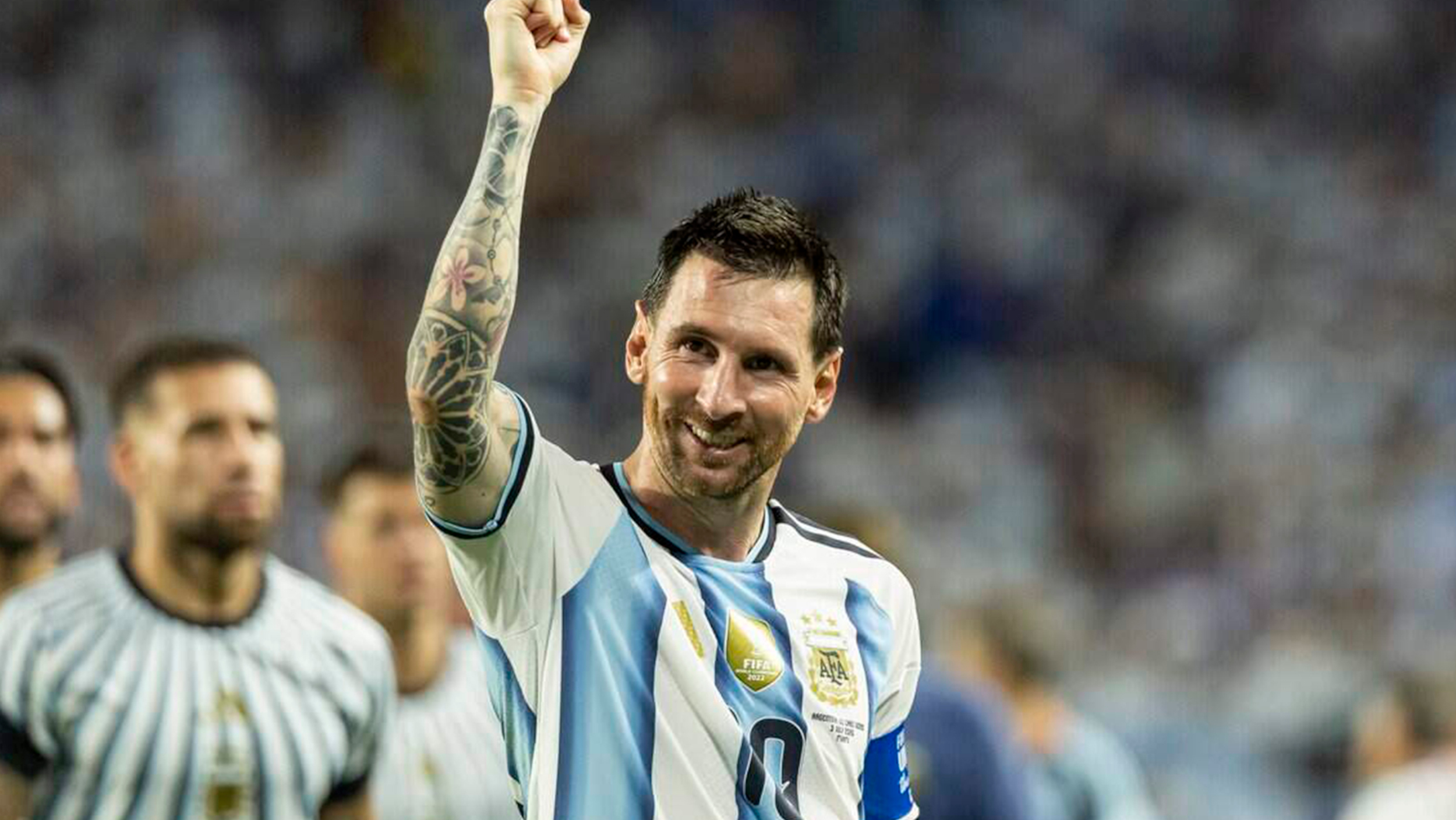 Lionel Messi celebrates Argentina's win over Cape Verde in the World Cup 2026 round of 32