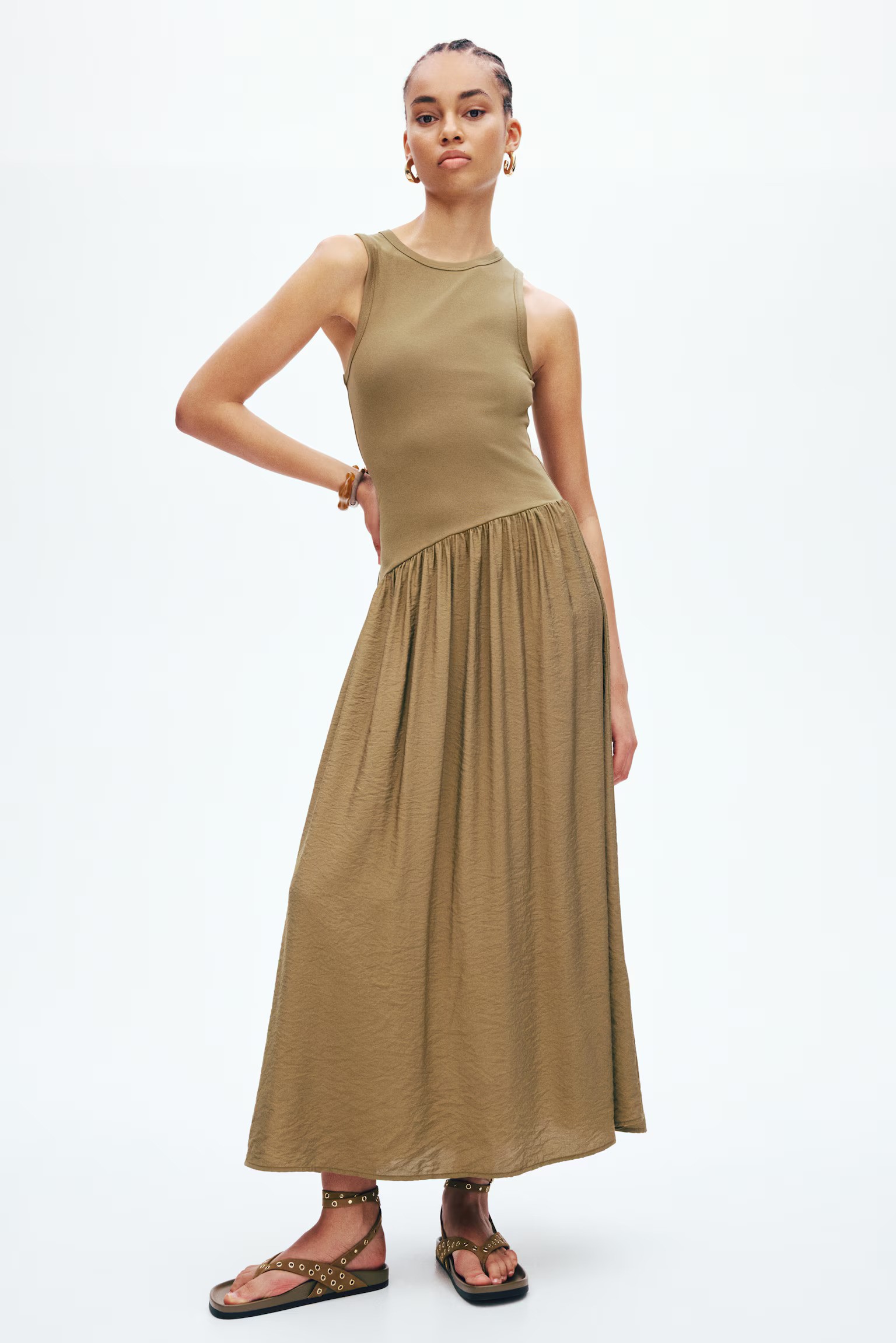 H&amp;amp;M, Flared-Skirt Dress
