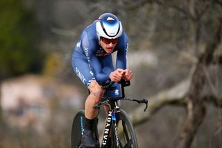 ALES FRANCE FEBRUARY 06 Jay Vine of Australia and Team AlpecinFenix sprints during the 52nd toile De Bessges Tour Du Gard 2022 Stage 5 a 11km individual time trial from Als to Als lErmitage ITT EDB2022 on February 06 2022 in Als France Photo by Luc ClaessenGetty Images