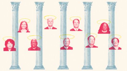 Supreme Court justices with halos
