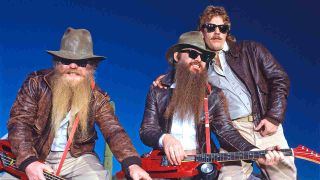 ZZ Top posing for a photograph in 1985