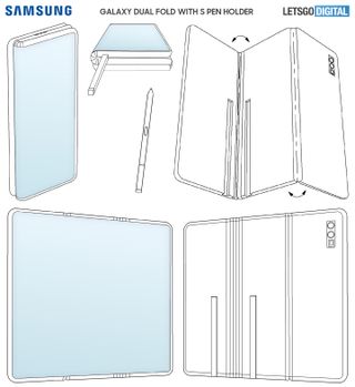 A Samsung foldable patent with room for an S Pen