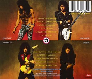 Kiss – Crazy Nights back cover