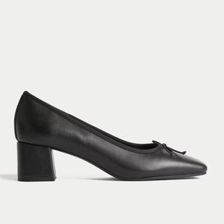 M&S Block Heel Court Shoes