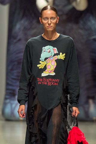 cartoon graphic tee at ester manas at paris fashion week spring summer 2025