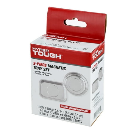 Hyper Tough 2pc Magnetic Aluminum Tray Set, New, 2.55&quot;x3.66&quot;x0.54&quot;, 0.44lb