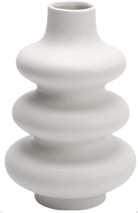 11. Maygone White Ceramic Tiered Vase | £23.99
