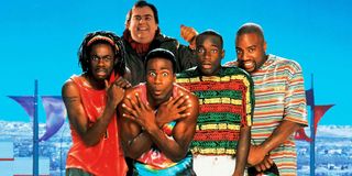 Cool Runnings the cast lined up in front of a wintry setup