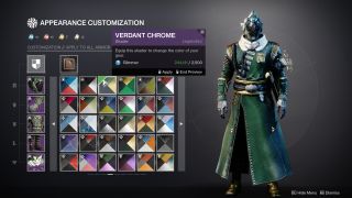 Destiny 2's new shader menu system. It's cluttered, but useful.