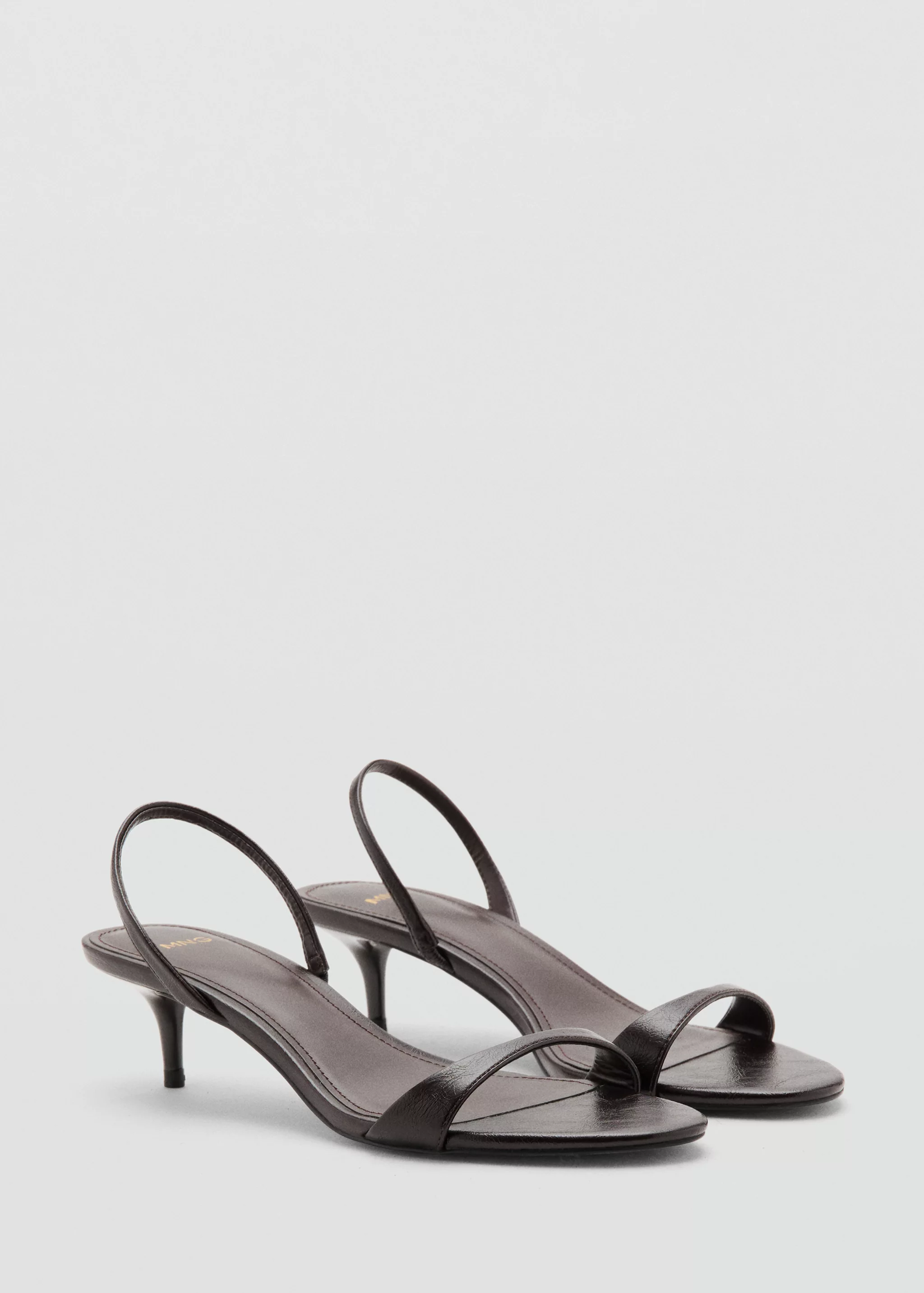 Kitten-Heel Sandals With Strap - Women | Mango Usa