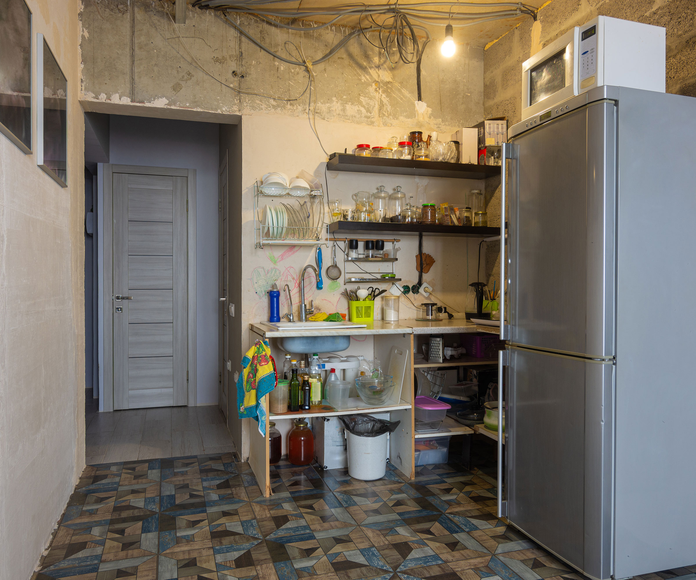 temporary kitchen during a kitchen renovation