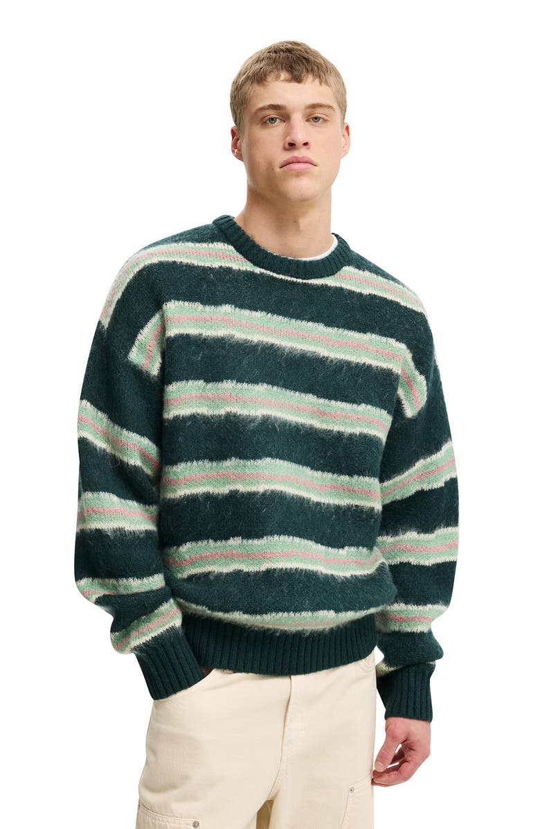 Box Fit Fuzzy Crew Knit