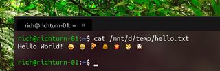 Emoji in the Windows Terminal. Credit: Microsoft