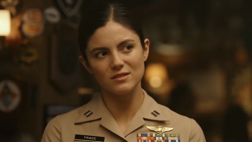 Morgan Barbaro at a bar in Top Gun: Maverick