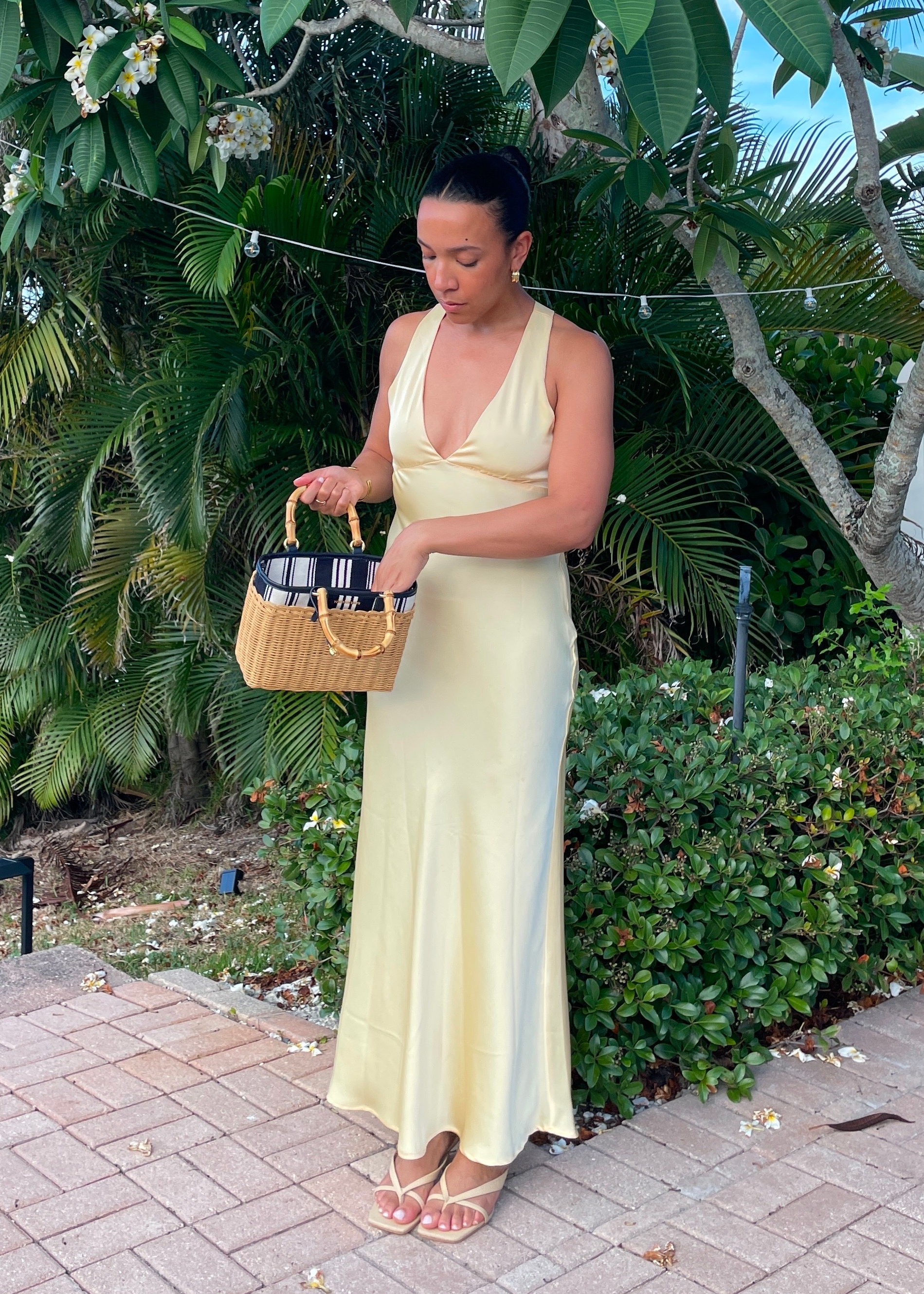 Lauren Tappan wearing a yellow dress
