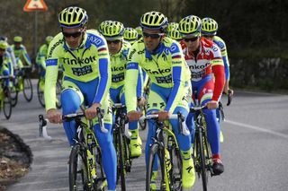 Ivan Basso and Alberto Contador lead the Tinkoff-Saxo ride