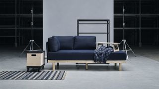 small space living room with compact furniture by ikea