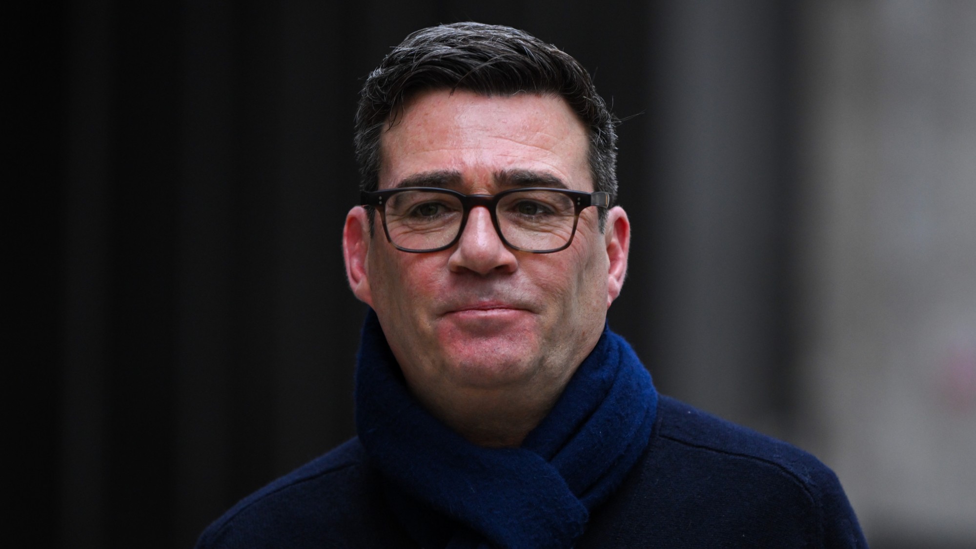 Andy Burnham arriving for a meeting