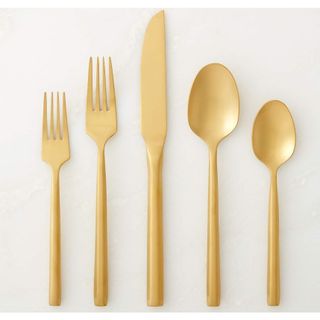 Gold flatware set