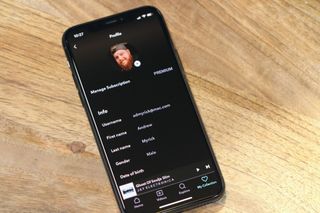 Tidal Music Account Page Iphone