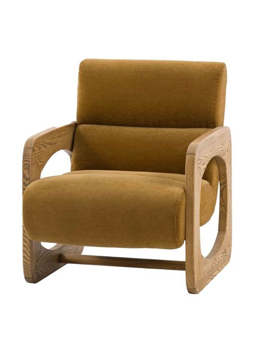 Marzo Velvet Chenille Sculptural Armchair