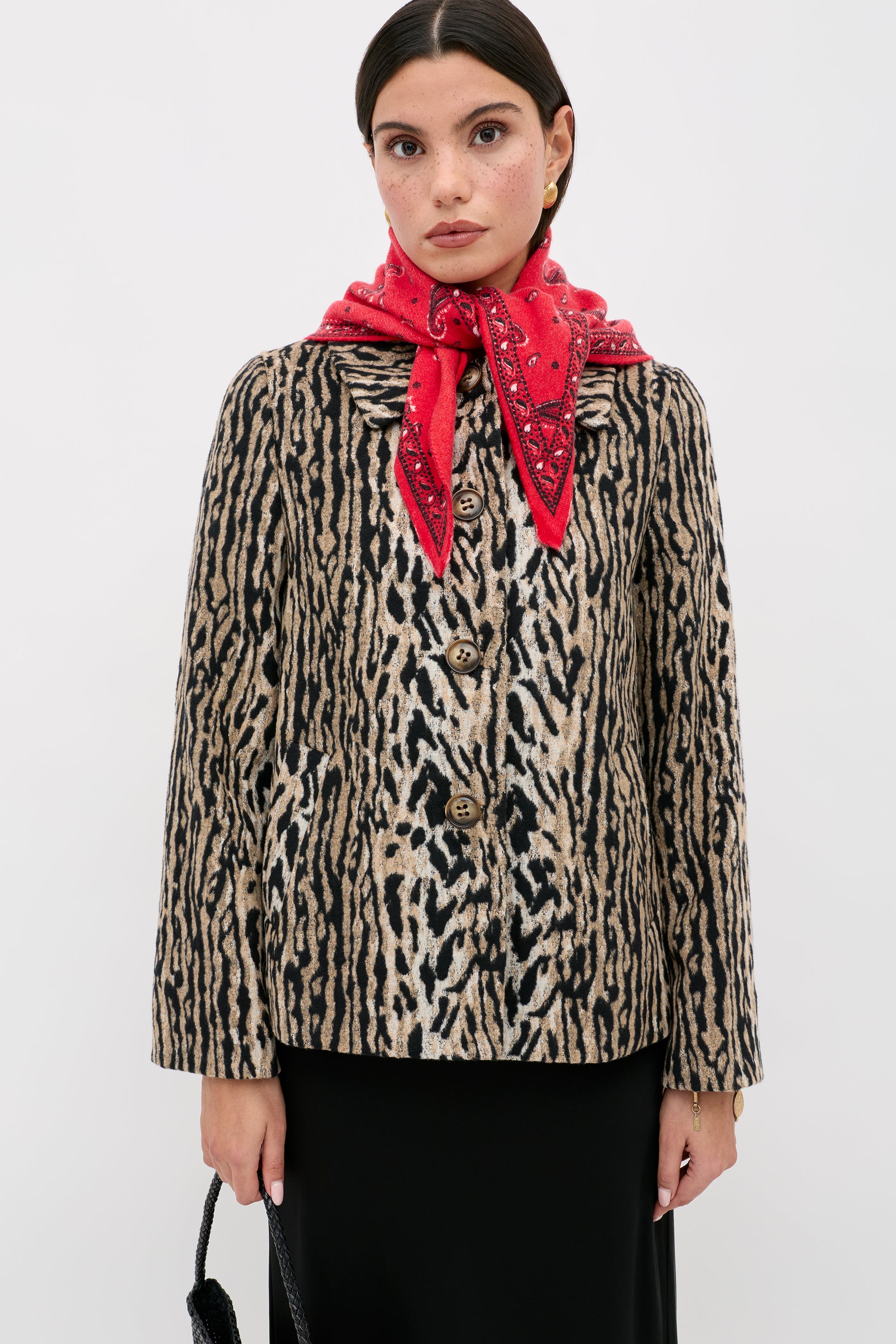 Tommie Leopard Jacket in Brown Bohemia Leopard