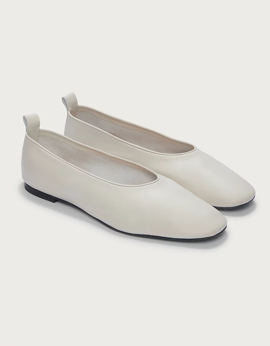 The White Company, Leather High Vamp Ballet Shoes