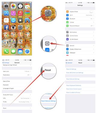 How to reset network settings on iPhone