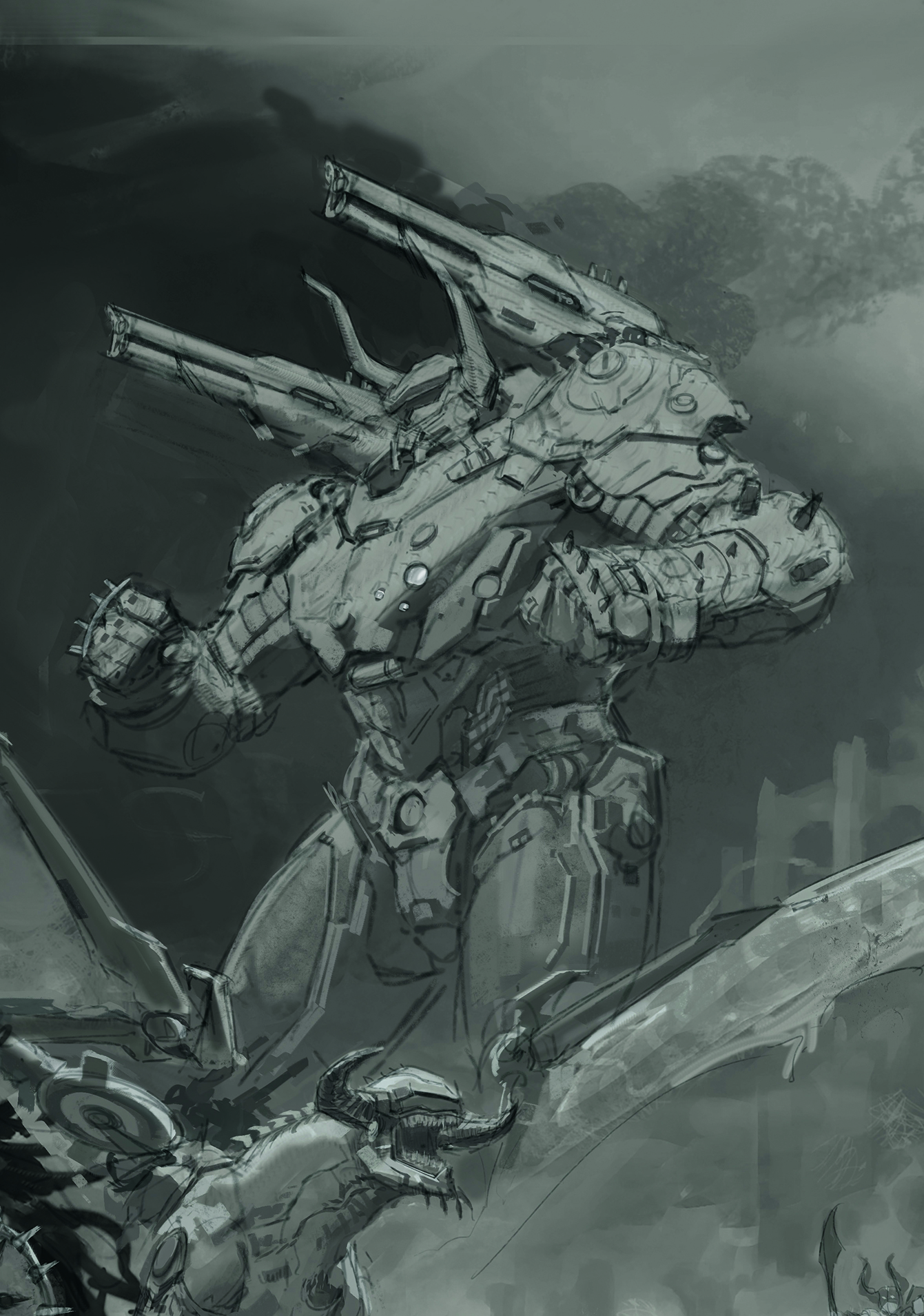Doom the Dark Ages cover art tutorial