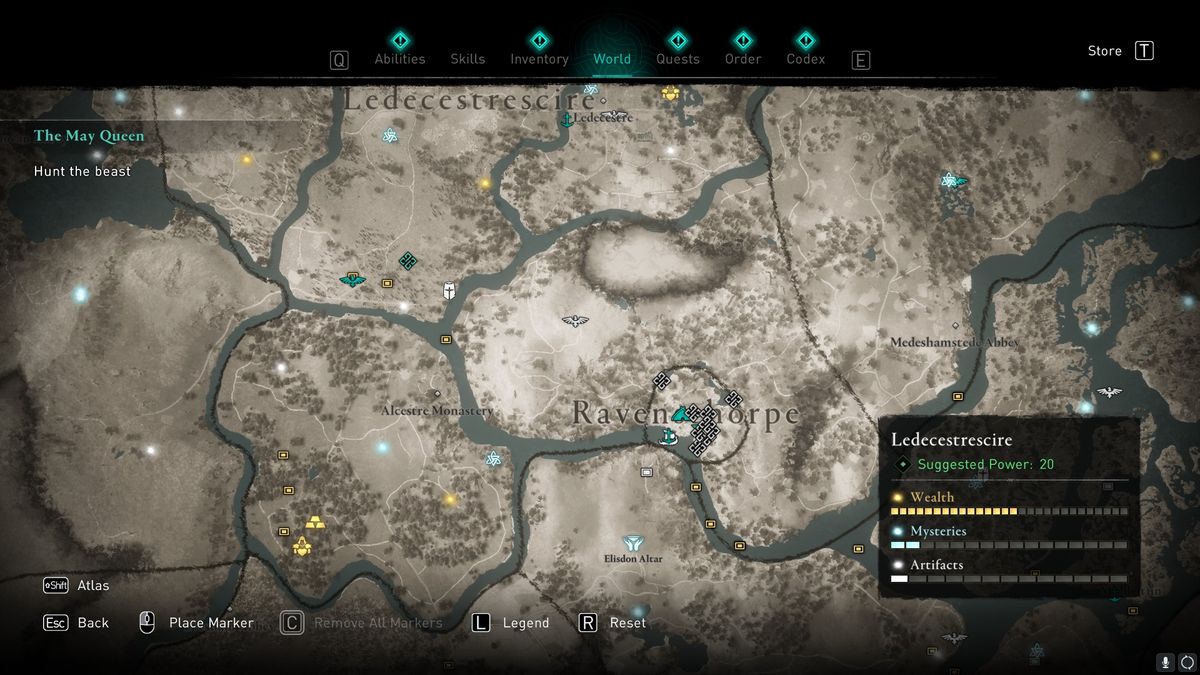 Карта Эссекса в Assassins Creed Valhalla