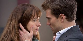 Jamie Dornan and Dakota Johnson in Fifty Shades of Grey