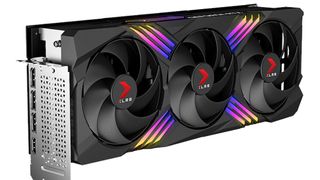 PNY Gaming Verto RTX 4080 graphics card shown side-on