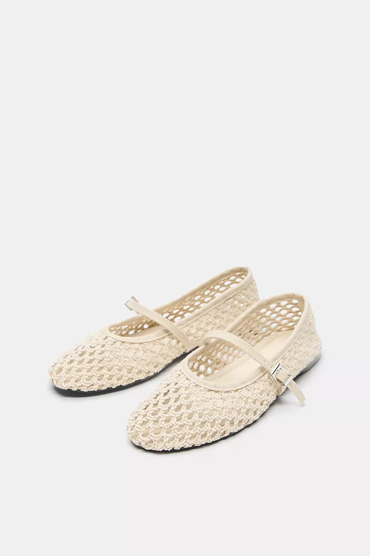 PullandBear, Crochet Ballerina Shoes