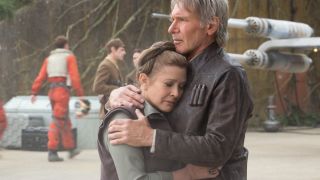 Han and Leia in Star Wars: The Force Awakens