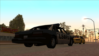 A police car in GTA: San Andreas