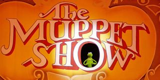 The Muppet Show Kermit sitting in the O of the logo