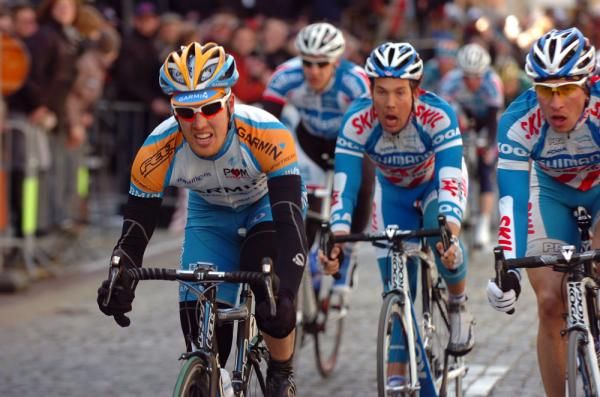 Tyler Farrar (1st, Garmin-Transitions), Kenny Van Hummel (3rd, Skil-Shimano) and Robert Wagner (2nd, Skil-Shimano)