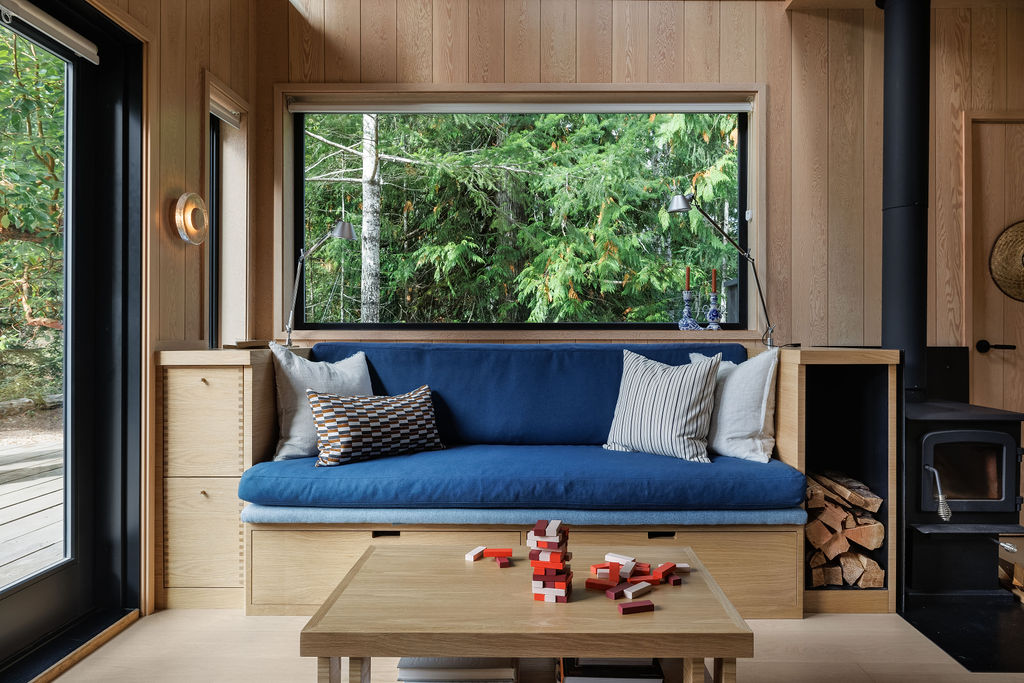 Wood-lined Canadian cabin interiors