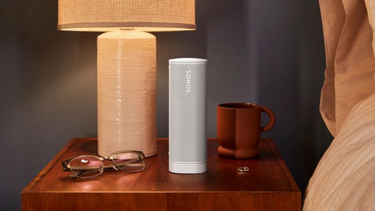 best smart speaker: Sonos Roam on bedside table