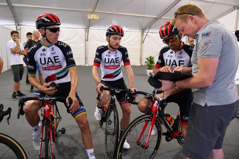 UAE Team Emirates plan their ride