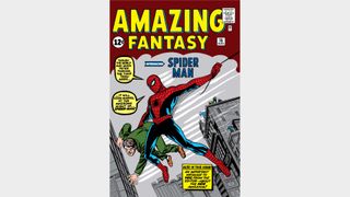 Spider-Man swings across the New York City skyline with a criminal under his arm