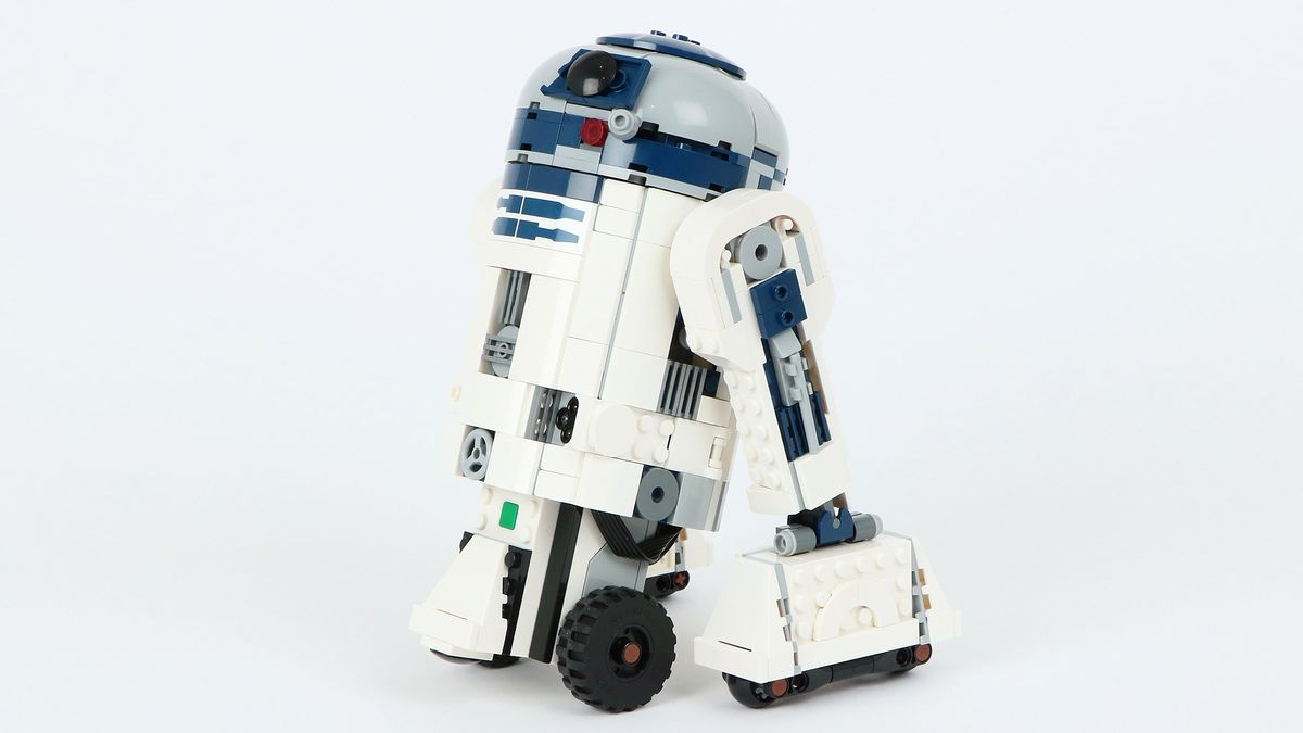 The iconic "Star Wars" droid R2-D2 from the Lego Boost Droid Commander.