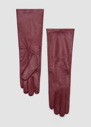 Long 100% Leather Gloves - Women | Mango Usa