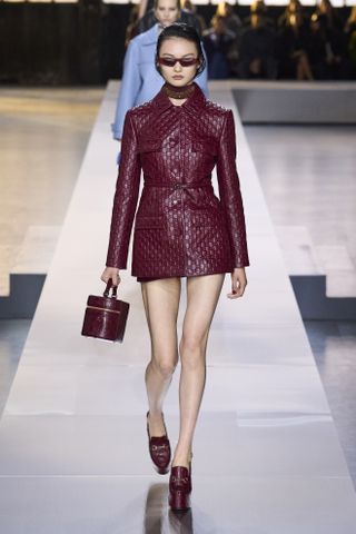 Gucci F/W 24 runway, burgundy