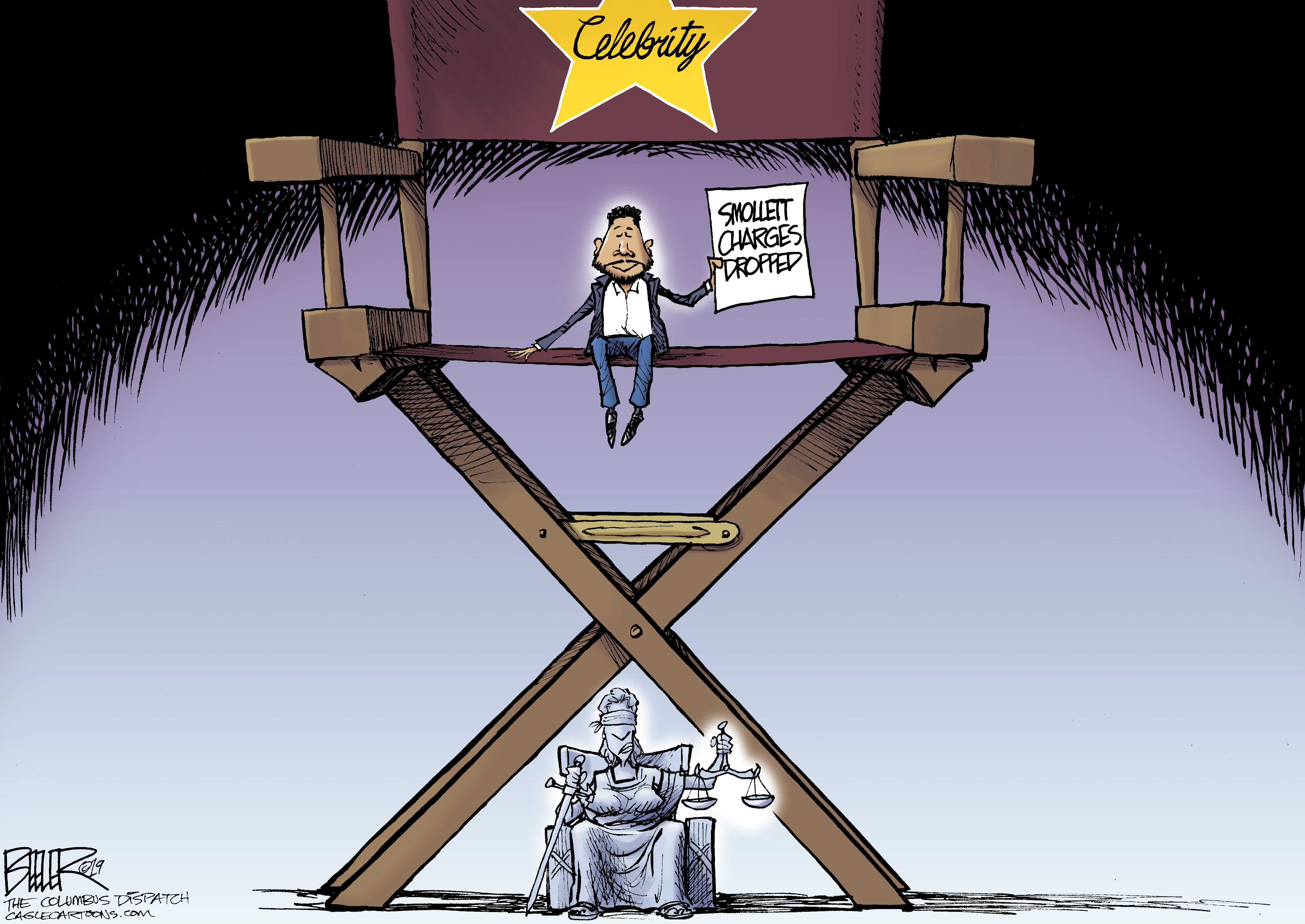 Political Cartoon U.S. Jussie Smollett charges dropped hate crime hoax Empire star 