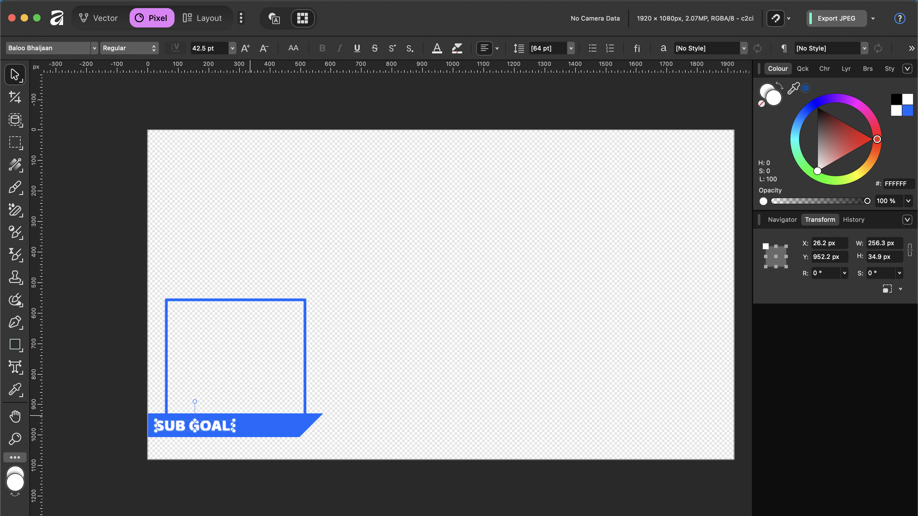 Affinity photo editing sfotware.