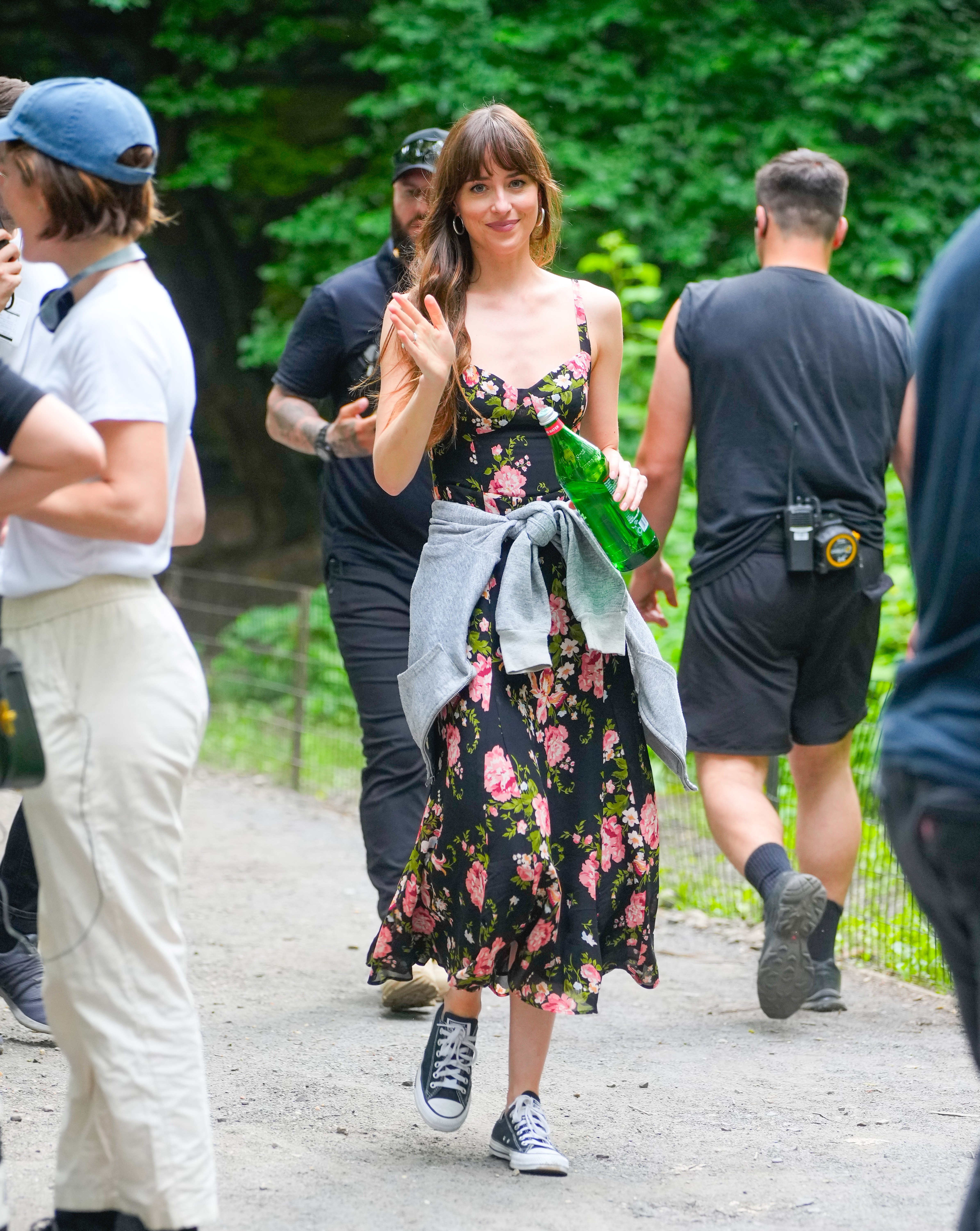 Dakota Johnson endorses Converse Chuck Taylors on the set of 'Materialists.'
