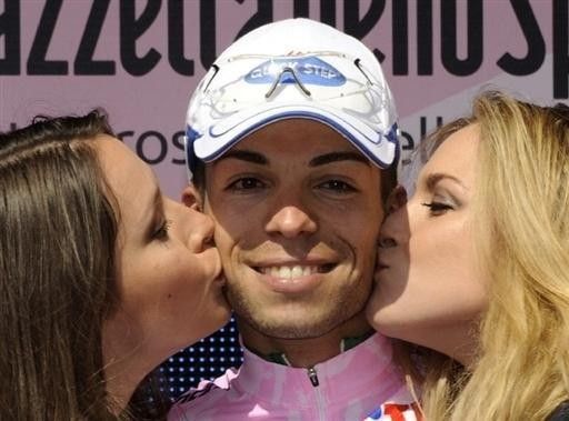 Giovanni Visconti (Quick Step) takes the maglia rosa.