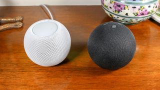 Apple Homepod mini and Amazon Echo Dot