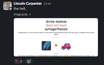Screenshot from the PC Gamer Slack. Lincoln Carpenter comments 